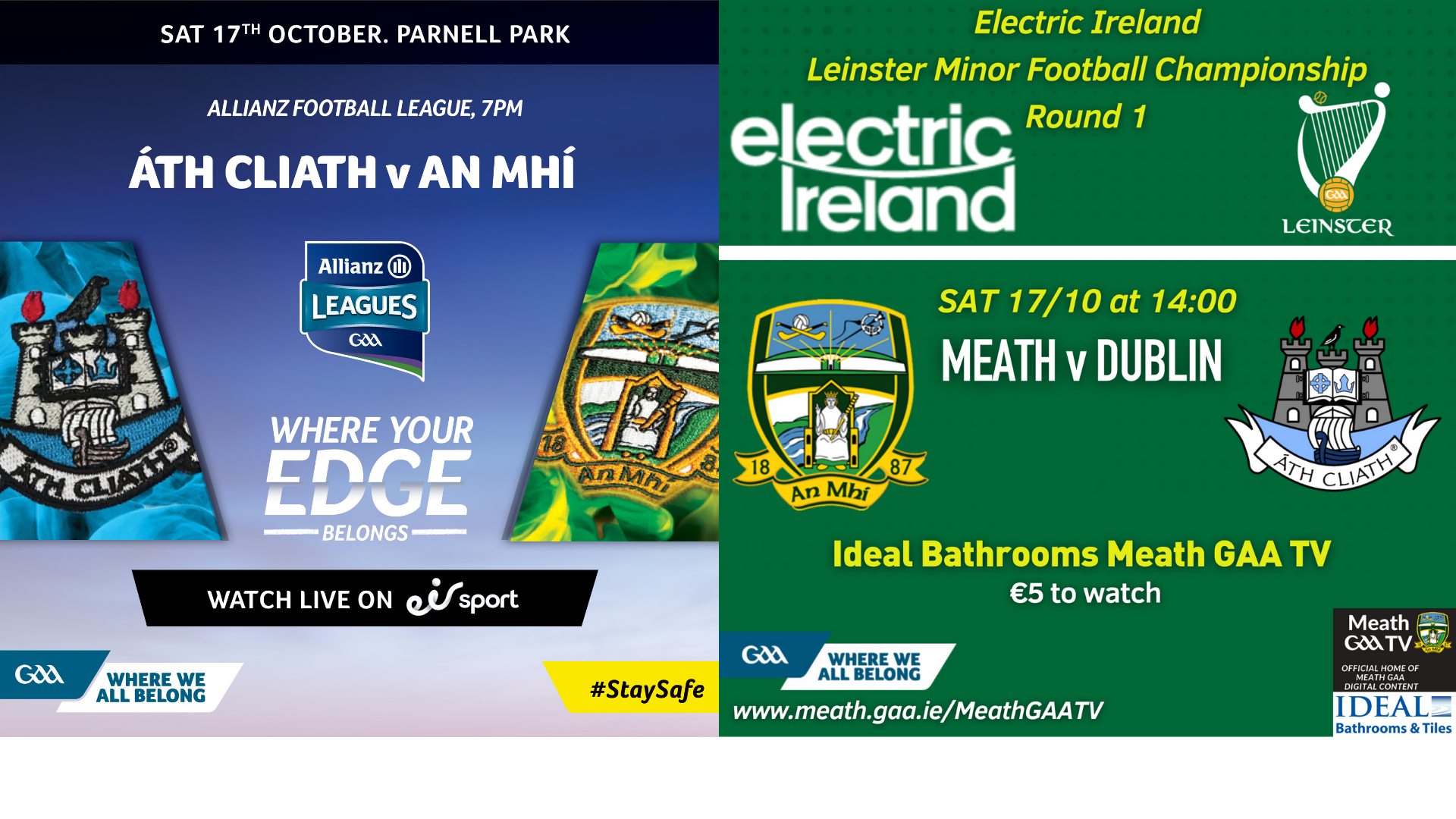 Oct 17th – Meath Football is Back!!!