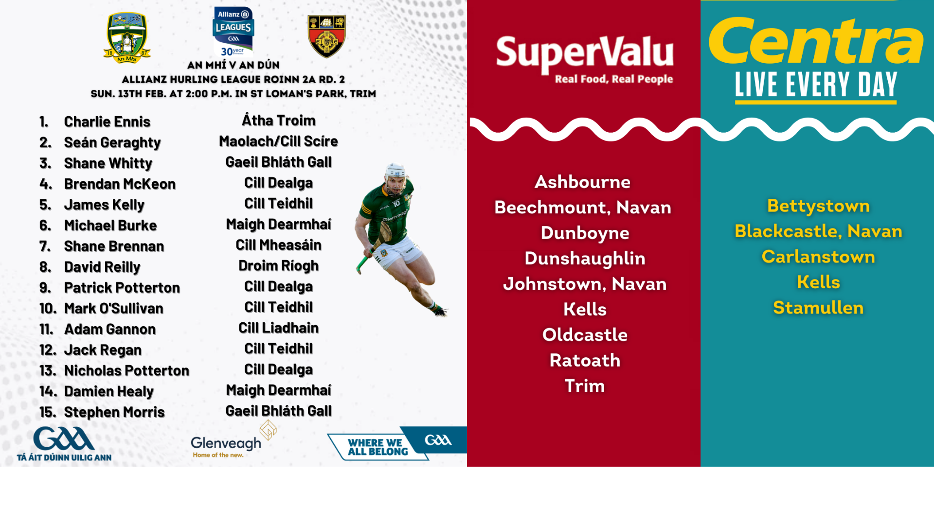 TEAM NEWS & TICKETS – Allianz HL v Down