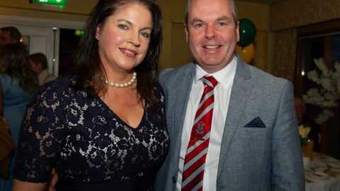 01-04-22. Meath GAA Annual Sponsors Night and Club Awards Presentations 2020/2021 at the Castle Arch Hotel, Trim.
Declan and Deirdre Murray, Trim.
Photo: John Quirke / www.quirke.ie
©John Quirke Photography, 16 Proudstown Road, Navan.  Co. Meath. 046-9028461 / 087-2579454.