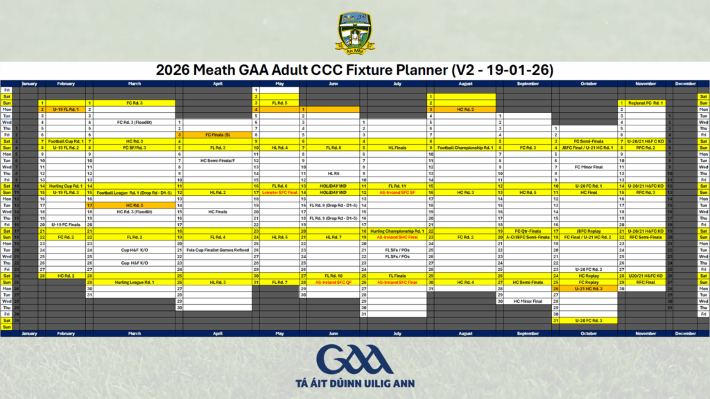2026 Meath GAA Adult Fixture Planner (V2 – 19-01-26)