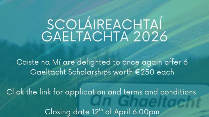 Scoláireachtaí Gaeltachta 2026